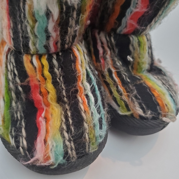 Babe | Fur Multicolored  Pre-distressed Boots - Picture 3 of 7